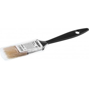 01008-025 | Кисть плоская, пластиковая ручка, светлая смешанная щетина, 25мм, СИБИН-2