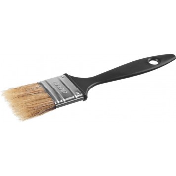 01008-038 | Кисть плоская, пластиковая ручка, светлая смешанная щетина, 38мм, СИБИН-0