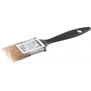 01008-038 | Кисть плоская, пластиковая ручка, светлая смешанная щетина, 38мм, СИБИН-2
