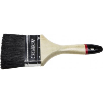 01022-100 | Кисть плоская, чёрная натуральная щетина, деревянная ручка, 100мм, STAYER UNIVERSAL-EURO-0
