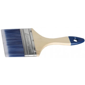01032-100 | Кисть плоская, искусственная щетина, деревянная ручка, 100мм, STAYER AQUA-STANDARD-0