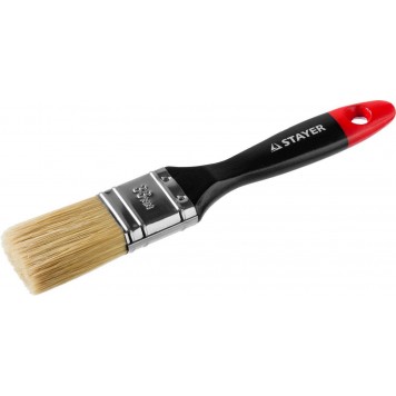 0104-038 | Кисть плоская, светлая натуральная щетина, деревянная ручка, 38мм, STAYER UNIVERSAL-PROFI-0