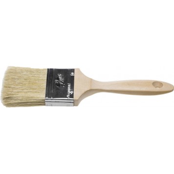 01053-075 | Кисть плоская, светлая натуральная щетина, деревянная ручка, 75мм, STAYER UNIVERSAL-LUX-0