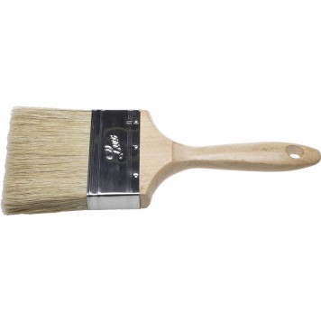 01053-100 | Кисть плоская, светлая натуральная щетина, деревянная ручка, 100мм, STAYER UNIVERSAL-LUX-0
