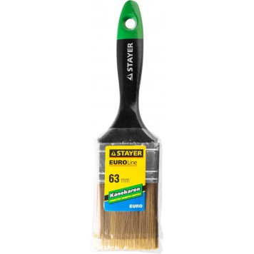 0106-063 | Кисть плоская, искусственная щетина, деревянная ручка, 63мм, STAYER KANEKARON-EURO-1