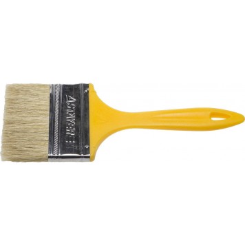 0107-100_z01 | Кисть плоская, светлая натуральная щетина, пластмассовая ручка, 100мм, STAYER UNIVERSAL-MASTER-0