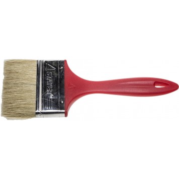 0108-100 | Кисть плоская, светлая натуральная щетина, пластмассовая ручка, 100мм, STAYER UNIVERSAL-EURO-0