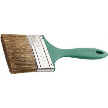 01081-100 | Кисть плоская, смешанная (натуральная и искусственная) щетина, пластмассовая ручка, 100мм, STAYER LASUR-EURO-0