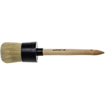 0141-40 | Кисть круглая светлая натурал. щетина, пластм. корпус, деревян. ручка, №10 x40мм, STAYER MASTER-0