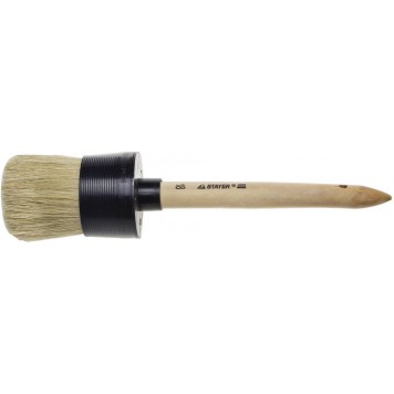 0141-60 | Кисть круглая светлая натурал. щетина, пластм. корпус, деревян. ручка, №18 x60мм, STAYER MASTER-0