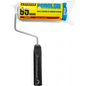 0360-14_z01 | Валик "ПОРОЛОН" малярный в сборе, бюгель 6мм, 44x150мм, STAYER MASTER-1