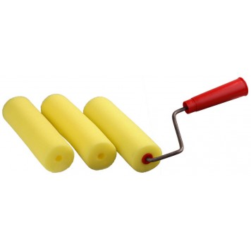 0364-18 | Валик "РАДУГА" поролоновый в наборе с 3 шубками, бюгель 6мм, 50x180мм, РОССИЯ-0