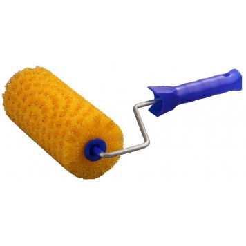 0367-18 | Валик "СТРУКТУРНЫЙ ПОРОЛОН В ГОРОШЕК" малярный в сборе, бюгель 6мм, 80x180мм, STAYER PROFI-0