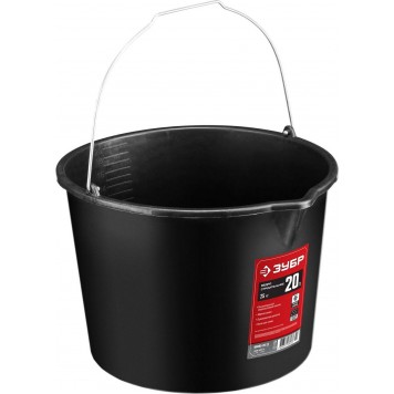 06093-20_z02 | 20л, ведро строительное пластмассовое, высокопрочное, с носиком, ЗУБР-0