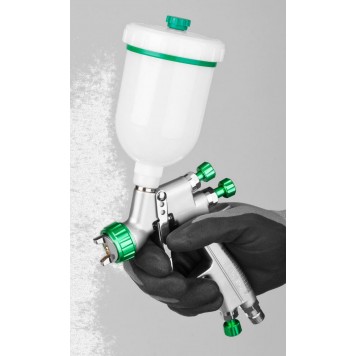 06561-0.8 | Краскопульт пневматический Jeta 3000 mini, HVLP, c верхним бачком, 0,8мм, KRAFTOOL PRO-6