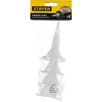 0673-S4 | Запасные сопла для закрытых пистолетов для герметика, 4 шт., STAYER-3