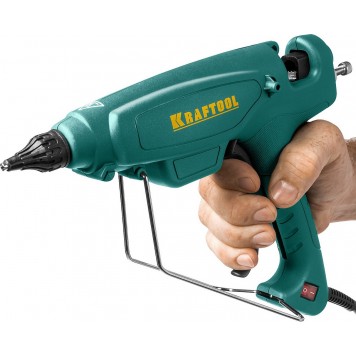 06843-220-12 | Пистолет клеевой (термоклеящий), эл, двухкомп корпус, рабоч темп 193град, выход клея 1,2кг/час, d=12мм, 220Вт, KRAFTOOL PRO-8