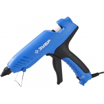 06851-80-12_z02 | Пистолет клеевой (термоклеящий), эл, эргоном рукоятка, выключатель на рукоятке, рабоч темп 193град, d=12мм, 100Вт, ЗУБР-0