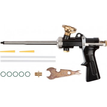 06853 | Пистолет для монтажной пены, цельнометаллический корпус, тефлоновое покрытие, KRAFTOOL GRAND-0