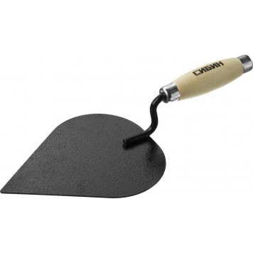 0820-3_z01 | Кельма штукатура с деревянной усиленной ручкой, КШ, СИБИН-0