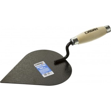 0820-3_z01 | Кельма штукатура с деревянной усиленной ручкой, КШ, СИБИН-1