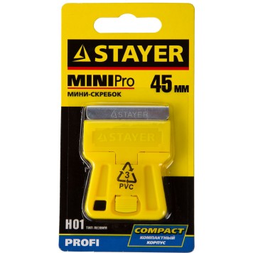 08531 | Скребок "MiniPro", лезвие тип H01, 45мм, STAYER PROFI-1