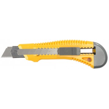 0913 | Нож с выдвижным сегмент. лезвием, пластмасс. упроч.,18мм, STAYER STANDARD-0