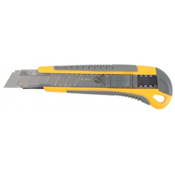 0916 | Нож с выдвижным сегмент. лезвием, пластмассовый, 18мм, STAYER MASTER-0