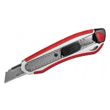 09177_z01 | Нож с сегментированным лезвием 18 мм, металлический корпус, автоматический фиксатор лезвия, ЗУБР ЭКСПЕРТ-0