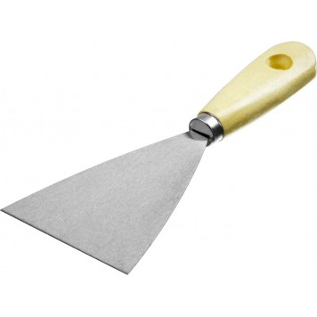 1000-080_z01 | Шпатель стальной 80 мм, деревянная ручка, MIRAX-0