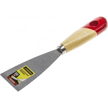 1001-050 | Шпательная лопатка c деревянной ручкой, 50 мм, STAYER MASTER-0