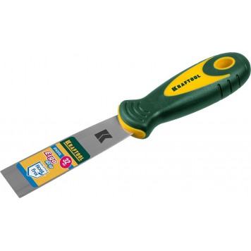 10035-030 | Шпательная лопатка с 2-компонент ручк, профилиров нержав полотно, 32мм, KRAFTOOL-1