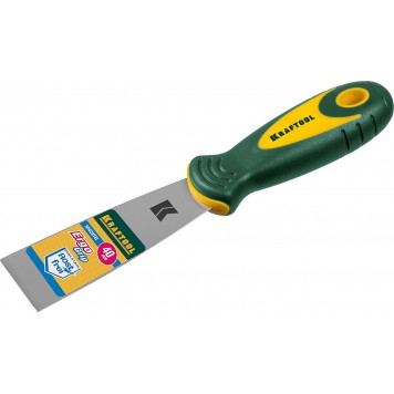 10035-040 | Шпательная лопатка с 2-компонент ручк, профилиров нержав полотно, 40мм, KRAFTOOL-1