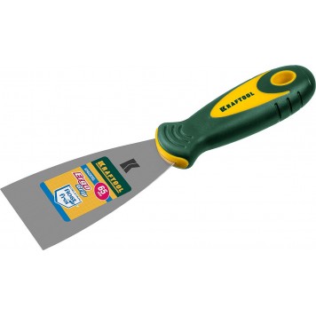 10035-065 | Шпательная лопатка с 2-компонент ручк, профилиров нержав полотно, 65мм, KRAFTOOL-1