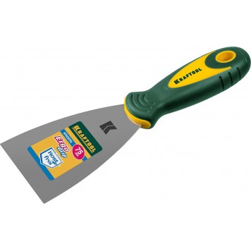 10035-075 | Шпательная лопатка с 2-компонент ручк, профилиров нержав полотно, 75мм, KRAFTOOL-1