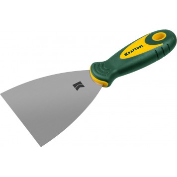 10035-100 | Шпательная лопатка с 2-компонент ручк, профилиров нержав полотно, 100мм, KRAFTOOL-0