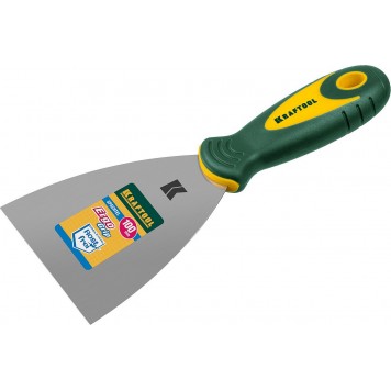 10035-100 | Шпательная лопатка с 2-компонент ручк, профилиров нержав полотно, 100мм, KRAFTOOL-1