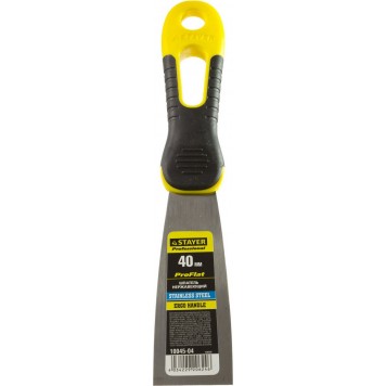 10045-04 | Шпатель нержавеющее профилированное полотно, 2к ручка, 40 мм, STAYER PROFESSIONAL-1