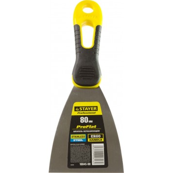 10045-08 | Шпатель нержавеющее профилированное полотно, 2к ручка, 80 мм, STAYER PROFESSIONAL-1