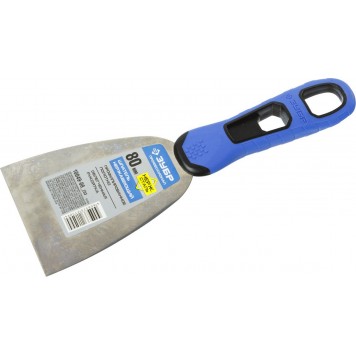 10049-08_z03 | Шпатель профилированное нержавеющее полотно, 2к ручка, 80мм, ЗУБР ПРОФЕССИОНАЛ-1