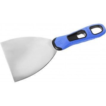 10049-10_z03 | Шпатель профилированное нержавеющее полотно, 2к ручка, 100мм, ЗУБР ПРОФЕССИОНАЛ-0