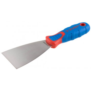 10055-065 | Шпательная лопатка с 2-компонент.усил.ручкой, профилированное нержав.полотно, 65 мм, ЗУБР ПРЕМИУМ-0