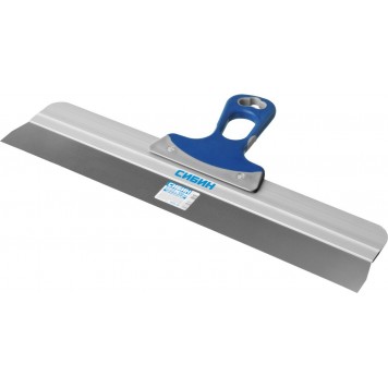 10085-45 | Шпатель ФАСАДНЫЙ нержавеющий, алюминиевая направляющая, 2к ручка, 450мм, СИБИН-2