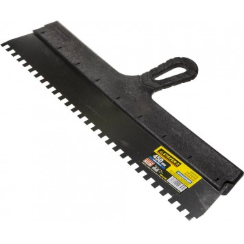 1009-45-08 | Шпатель нержавеющий зубчатый с пластмассовой ручкой, 450мм, зуб 8х8мм, STAYER PROFESSIONAL-0