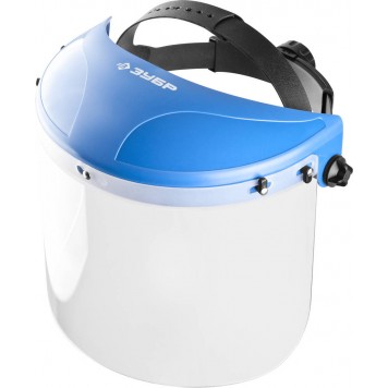 11085 | Щиток защитный лицевой пластик оголовье, разборн конструкц, визор из поликарбоната, толщ 2мм, 400х200мм, ЗУБР МАСТЕР-0