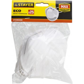 1110-H50_z01 | Маска ECO техническая, 25шт, STAYER STANDARD-1