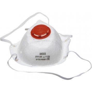 11104 | Полумаска фильтрующая противоаэрозольная, многослойная, коническая с клапаном FFP1, DEXX-0