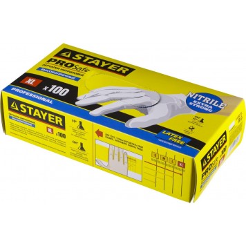 11203-XL | Перчатки нитриловые экстратонкие, XL, 100шт, STAYER PROFI-2