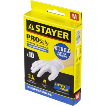 11204-M | Перчатки нитриловые экстратонкие, M, 10шт, STAYER PROFI-2