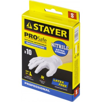11204-S | Перчатки нитриловые экстратонкие, S, 10шт, STAYER PROFI-2